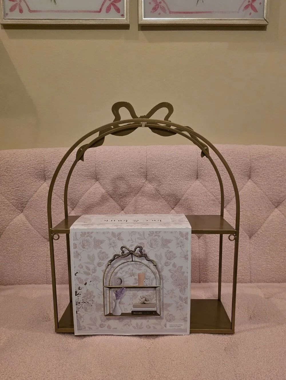 Coquette Bow Wall Decor Display Shelf